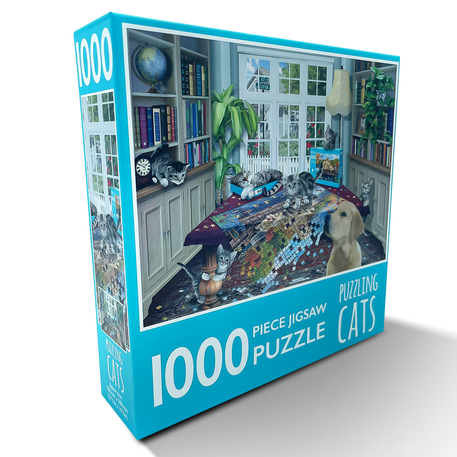 A Happy Cat 1000 Piece Jigsaw Puzzle by Goodway Puzzles