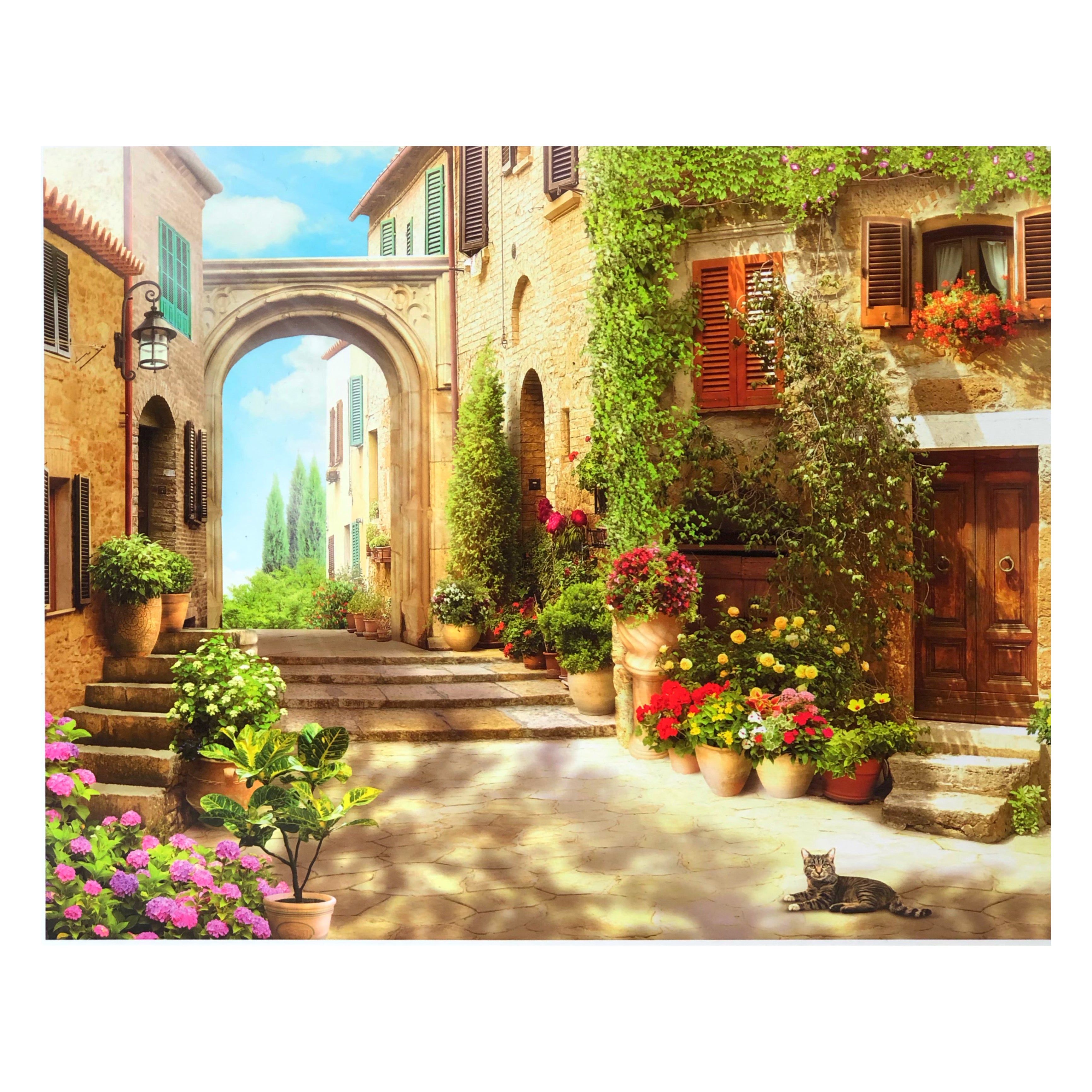 Tuscan Courtyard 500 Piece Jigsaw Puzzle – Page Publications